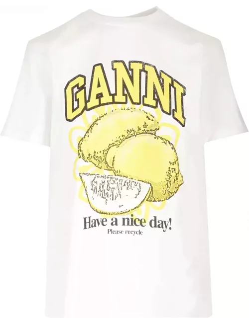 Ganni Lemon Print T-shirt