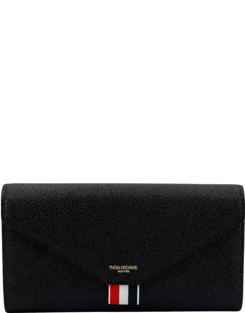 Thom Browne Black Grained Leather Wallet