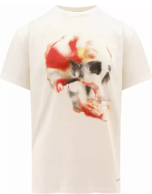 Alexander McQueen Obscured Skull Organic Cotton T-shirt