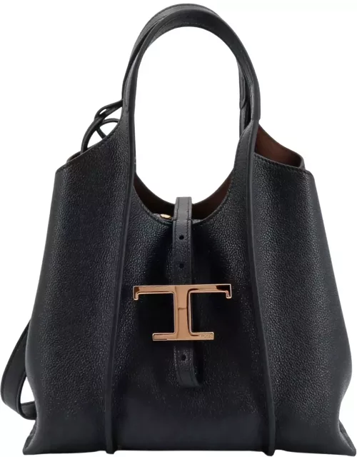 Tod's T Timeless Mini Leather Shopping Bag