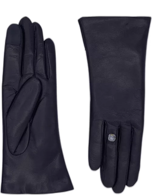 Inesbague Crystal & Leather Glove