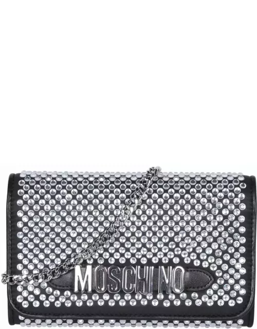 Moschino Rhinestone Black Bag