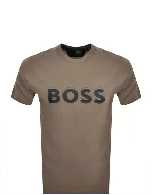 BOSS Teeos 1 T Shirt Brown