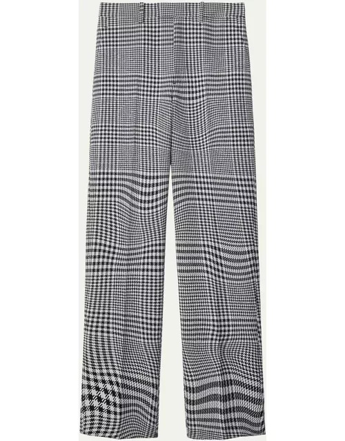 Prince of Wales Wool Tailored Trouser