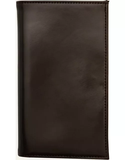 Men's Cordovan Leather Vertical Bifold Wallet