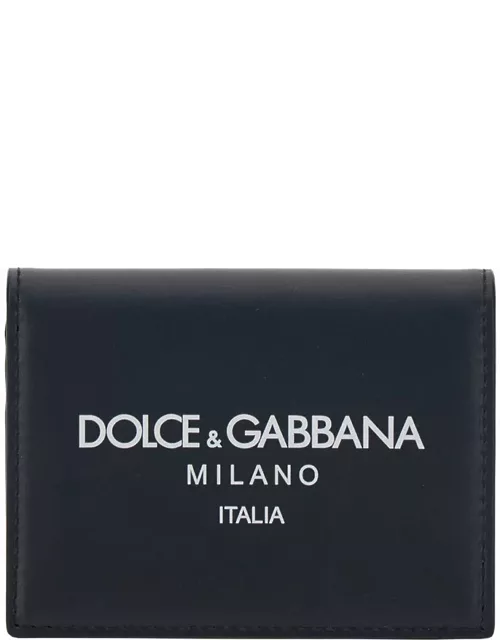 Dolce & Gabbana Card-holder With Logo Detail In Leather