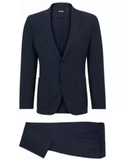 Slim-fit suit- Dark Blue Men's Business Suit