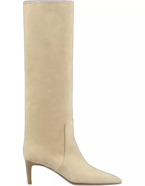 Suede Stiletto Tall Boot