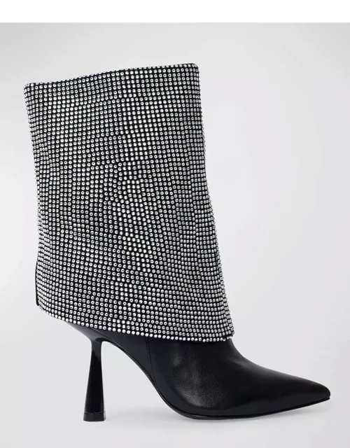 Cecille Leather Foldover Stiletto Boot