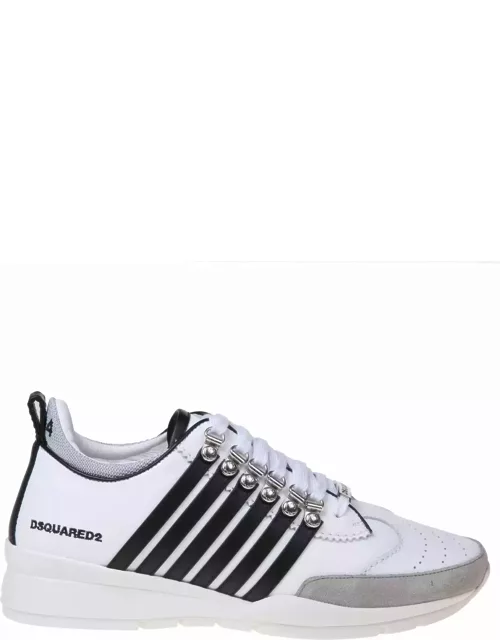 Dsquared2 Legendary Sneakers In Black And White Leather