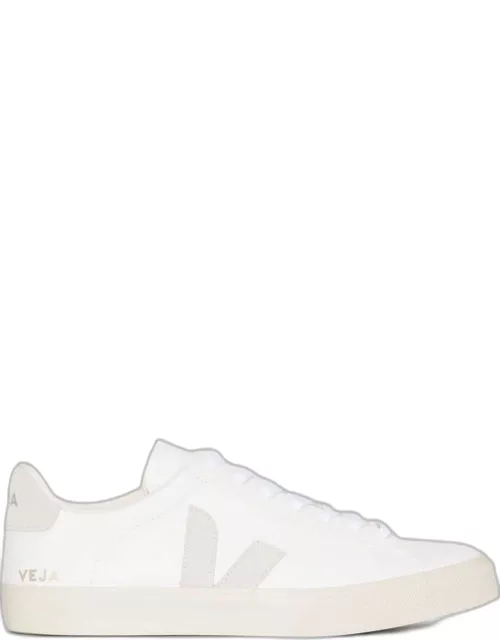 White Low-top Sneakers With Logo Patch In Leather Man Veja