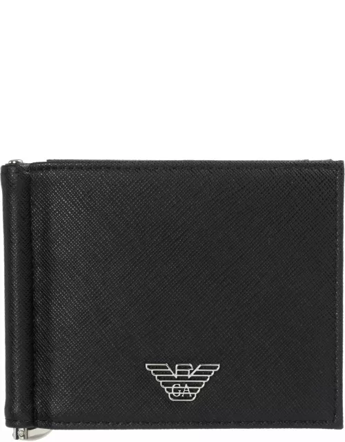 Emporio Armani Wallet In Black Polyamide