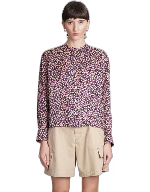 Isabel Marant Leidy Shirt In Multicolor Viscose