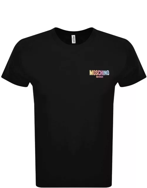 Moschino Logo Print T Shirt Black