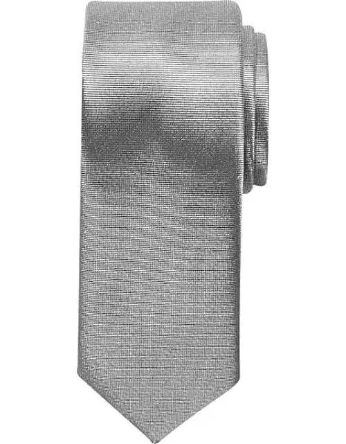 Egara Men's Narrow Metallic Shimmer Tie Platinu