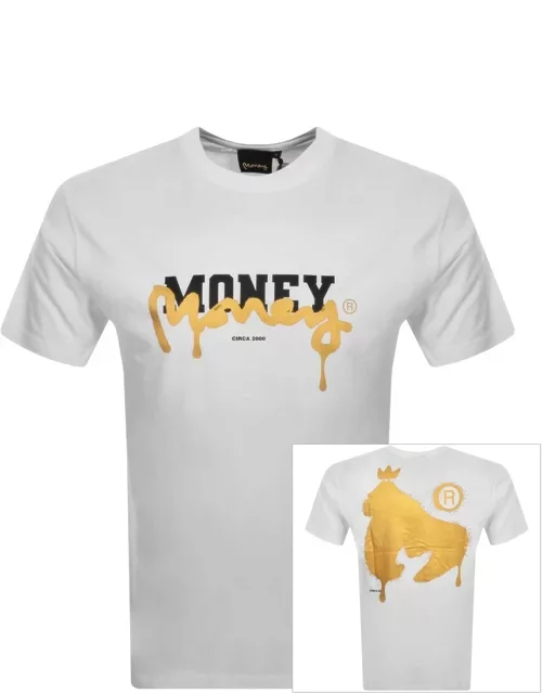 Money Defaced Logo T Shirt White