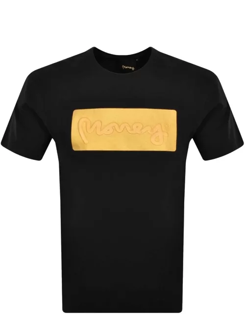 Money Gold Plate Logo T Shirt Black