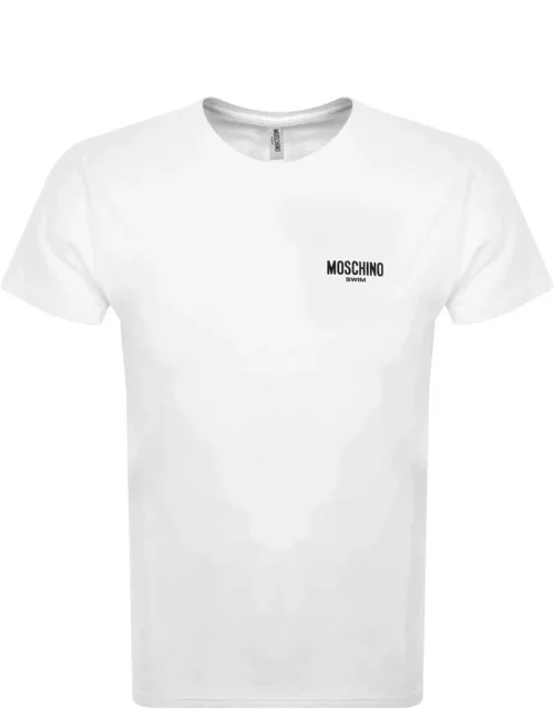 Moschino Logo Print T Shirt White