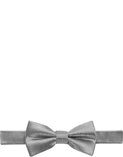 Egara Men's Pre-Tied Formal Metallic Shimmer Bow Tie Platinu