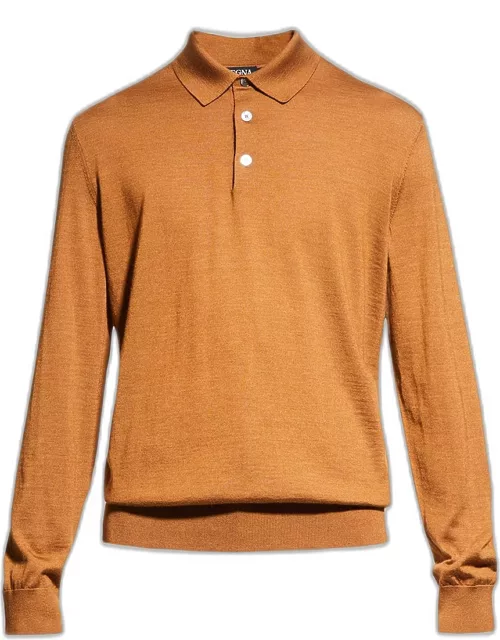 Men's Cashmere-Silk Polo Shirt