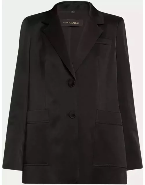 Madelyn Notched-Lapel Single-Breasted Jacket