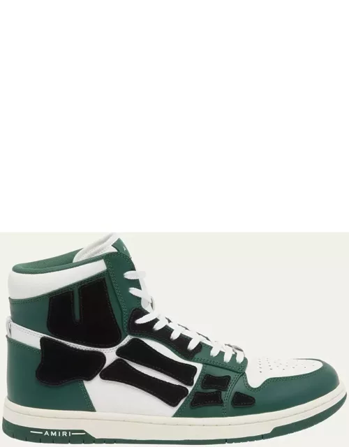 Men's Skel Leather and Suede High-Top Sneaker