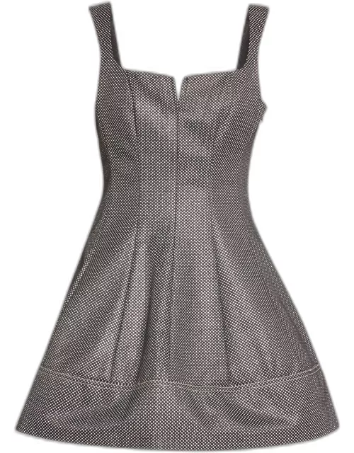 Lydie Rhinestone Embellished Fit & Flare Mini Dres