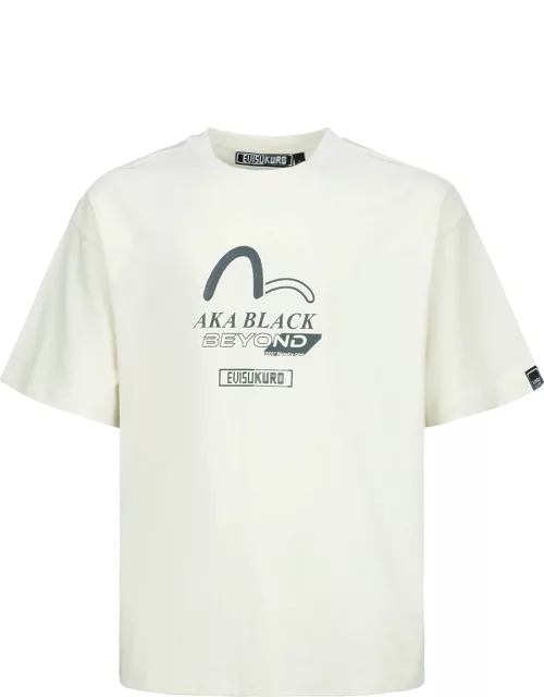 Seagull Embroidery and Logo Print T-Shirt
