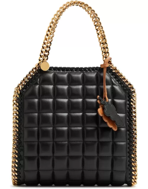 Stella Mccartney Falabella Mini Quilted Faux Leather Tote - Black