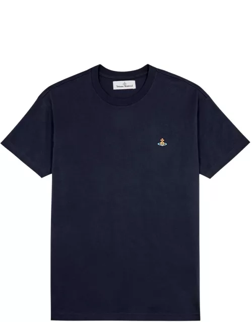 Vivienne Westwood Logo-embroidered Cotton T-shirt - Navy