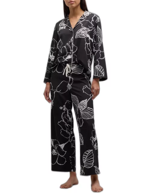 Juliette Cropped Floral-Print Pajama Set