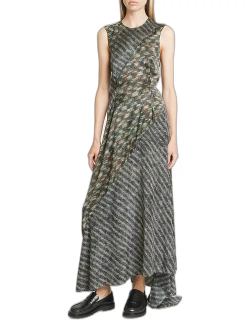 Printed Maxi Dress with Back Cutout