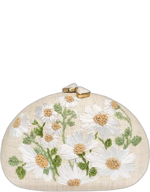 Berna Daisies Embroidered Clutch Bag