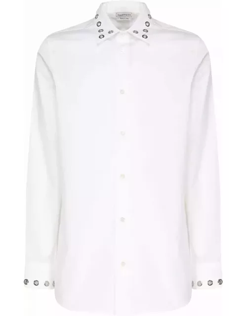 Alexander McQueen Shirt With Studded Collar And Cuff