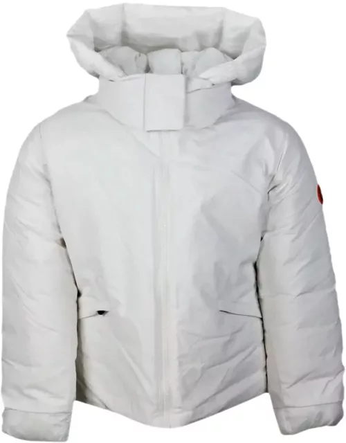Save the Duck Liri Down Jacket With Removable Hood With Animal Free Padding With Animal Free Padding With Zip Closure And Logo On The Sleeve.