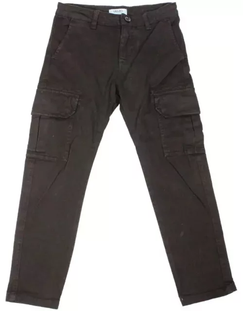 Liu-Jo Cargo Pants With Patch Pockets On The Leg In Stretch Cotton