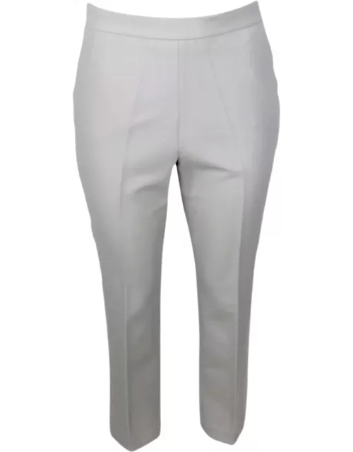 Fabiana Filippi Trousers In Thick Wool Blend Fabric With A Soft Line And Side Zip Fastening