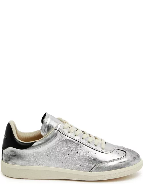 Isabel Marant étoile Bryce Metallic Leather Sneakers - Silver - 38 (IT38 / UK5)