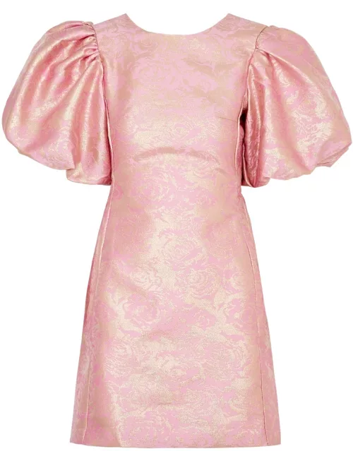 Sister Jane Louise Floral-jacquard Cloqué Mini Dress - Pink - 10 (UK10 / S)