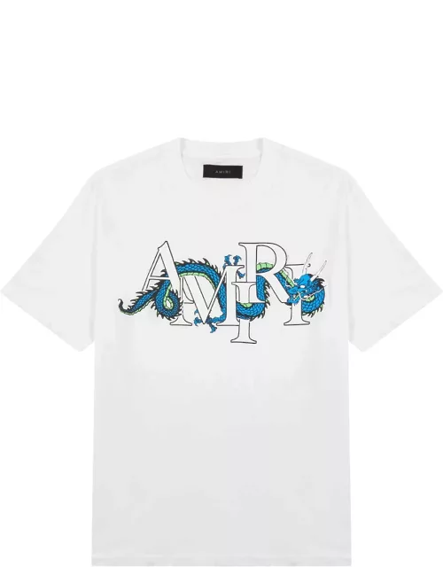 Amiri Dragon Logo-print Cotton T-shirt - White