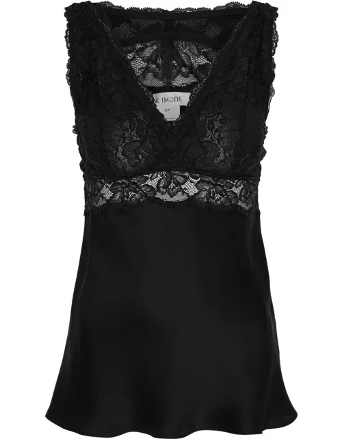 NK Imode Morgan Bust Support Silk Camisole - Black