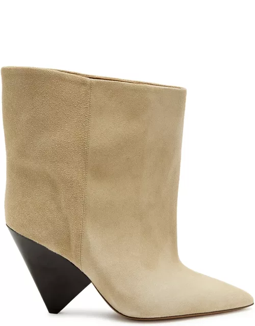 Isabel Marant Miyako 100 Suede Ankle Boots - Tan - 39 (IT39 / UK6)