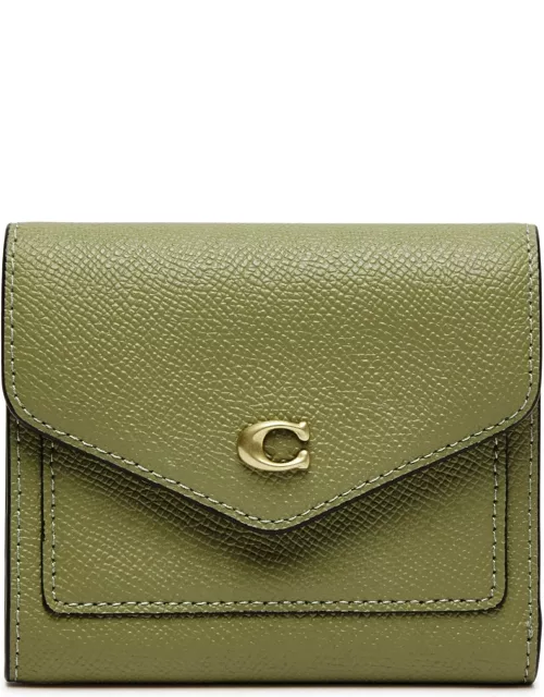 Coach Wyn Small Grained Leather Wallet - Olive