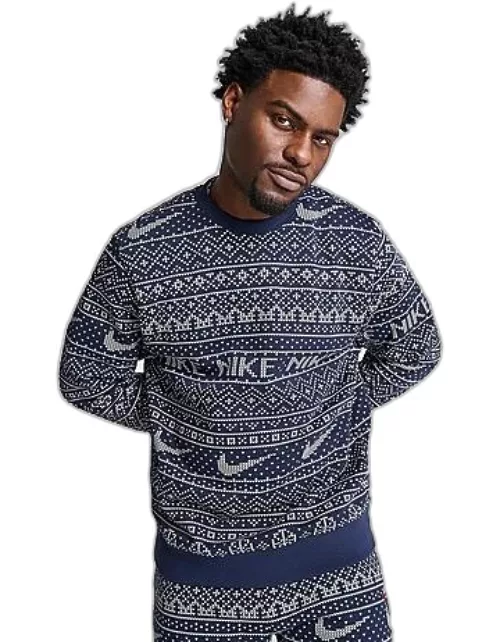Men's Nike Sportswear Club Fleece Holiday Crewneck Sweatshirt