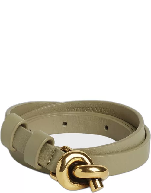 Knot Buckle Leather Belt