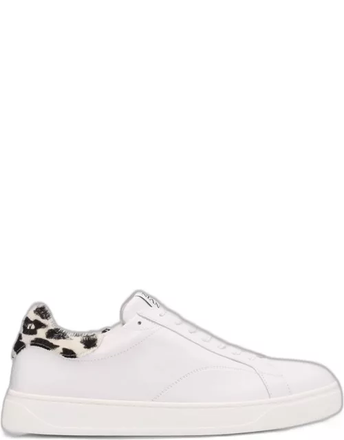 Men's DDB0 Leather and Calf Hair Low-Top Sneaker