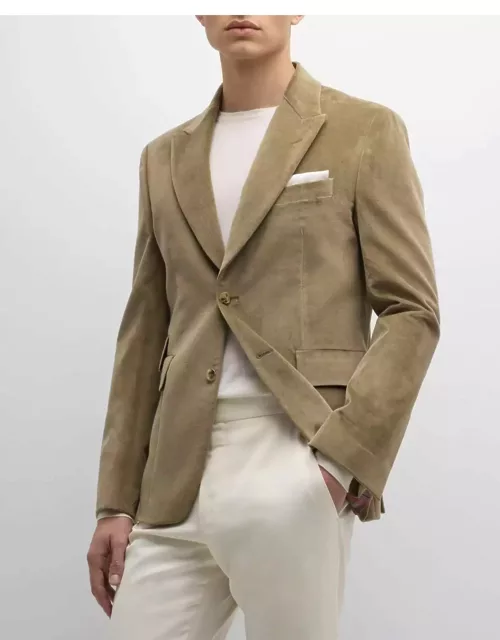 Men's Cotton Velvet Two-Button Sport Coat