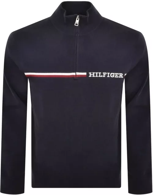 Tommy Hilfiger Half Zip Sweatshirt Navy