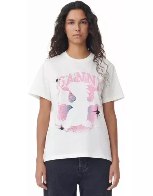 GANNI Relaxed Dragon T-shirt in White