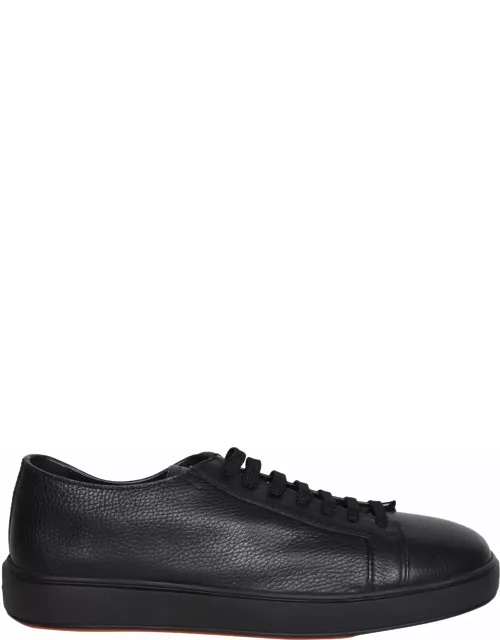 Santoni Cleanic Black Sneaker